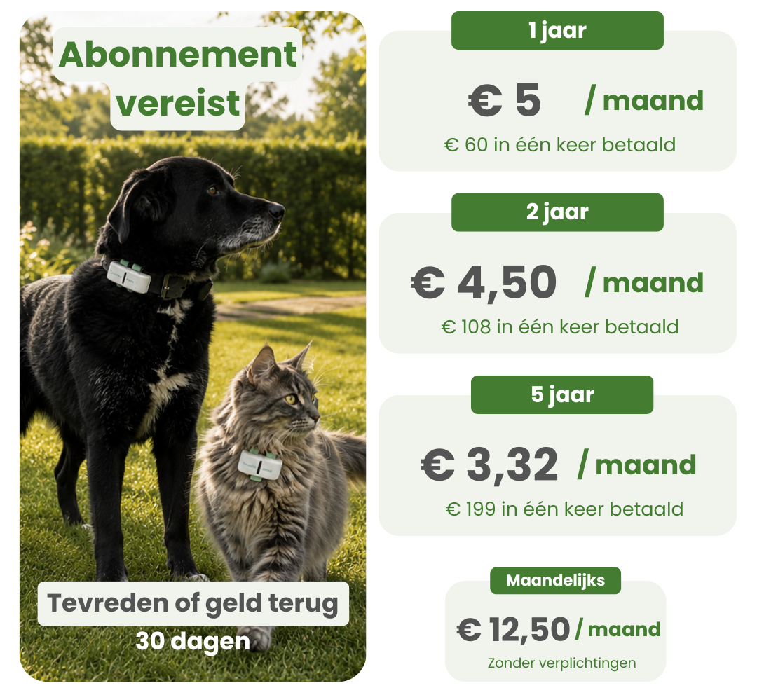 GPS Tracker Kat - PawFind Mini - 30 Dgn Retour