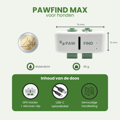 PawFind Max - GPS tracker voor Honden