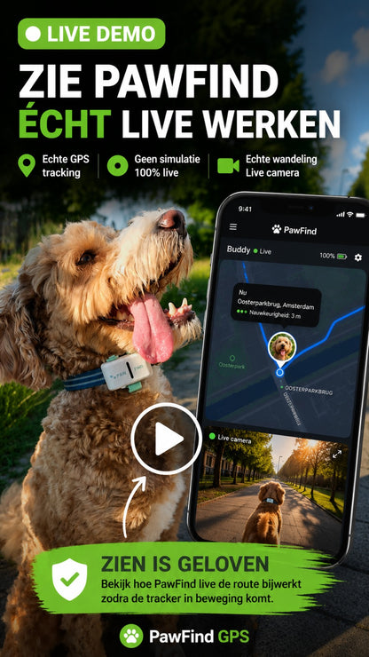 GPS Tracker Kat - PawFind Mini - 30 Dgn Retour